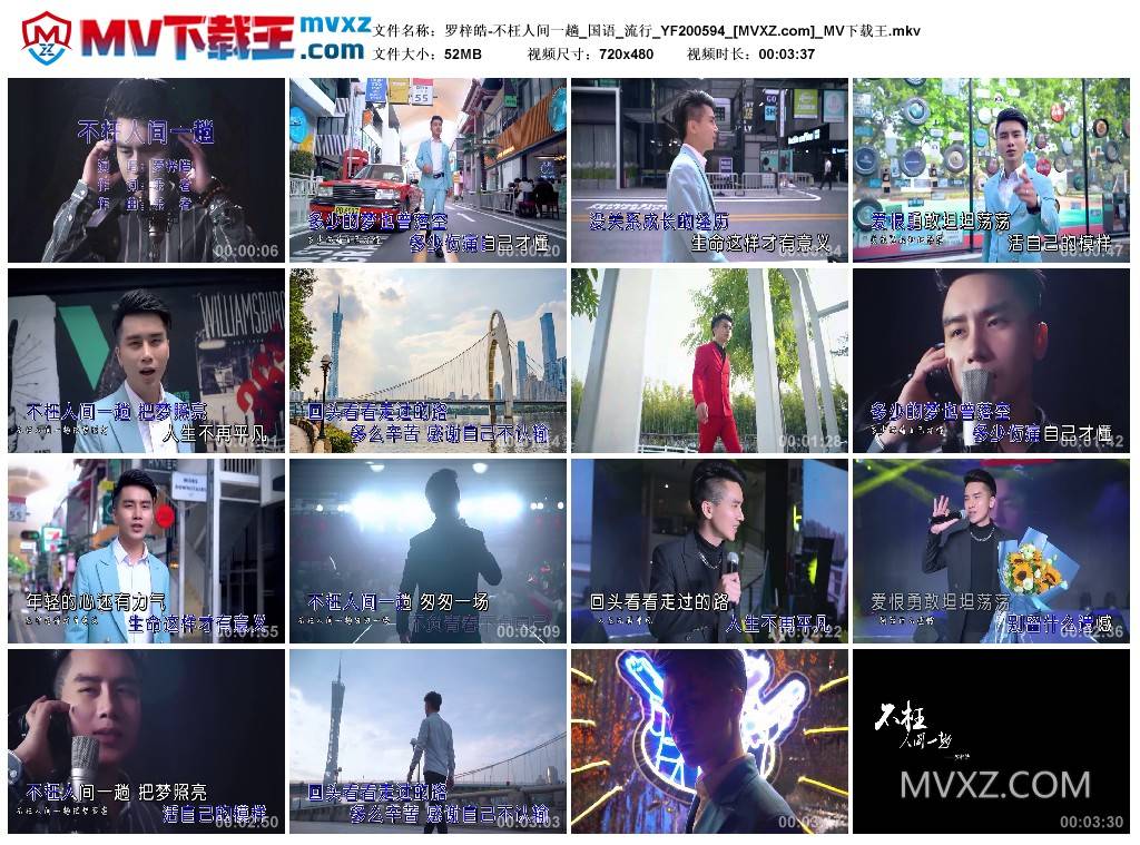 罗梓皓-不枉人间一趟_国语_流行_YF200594